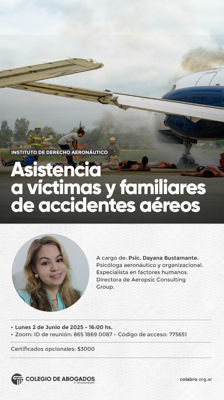 Asistencia a víctimas y familiares de accidentes aéreos - 02/06/2025